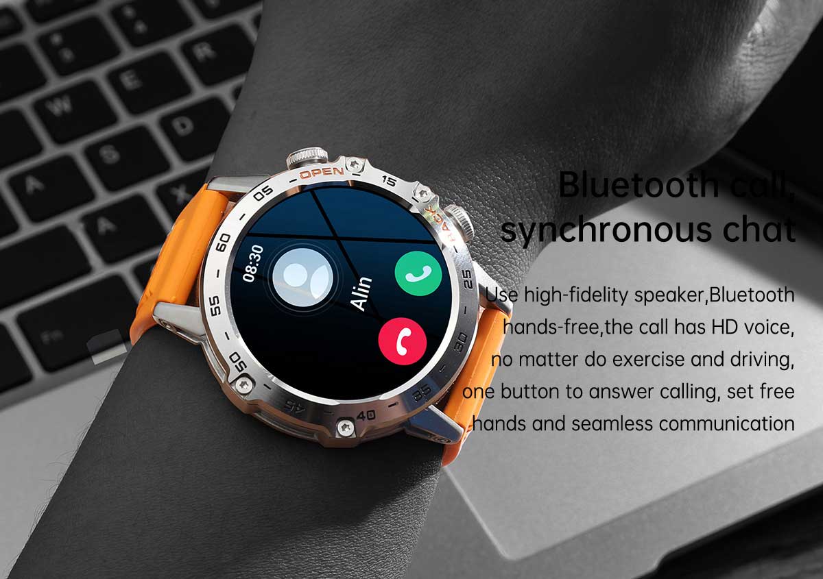 Smart Watch Men's Business Wireless Call Multi-function Waterproof Health Monitoring Blood Pressure Heart Rate Exercise